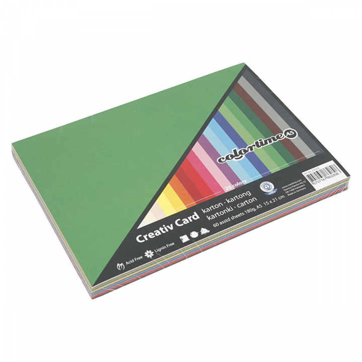 Färgat papper basic A5 180 g i gruppen Skapande & Hobby / Skapa / Pyssel och DIY hos Pen Store (126471)