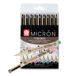 Pigma Micron Fineliner Color 9-pack i gruppen Pennor / Skriva / Fineliners hos Pen Store (103306)