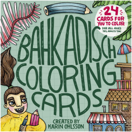 BahKadisch Coloring Cards Green i gruppen Skapande & Hobby / Böcker / Målarböcker för vuxna hos Pen Store (131516)